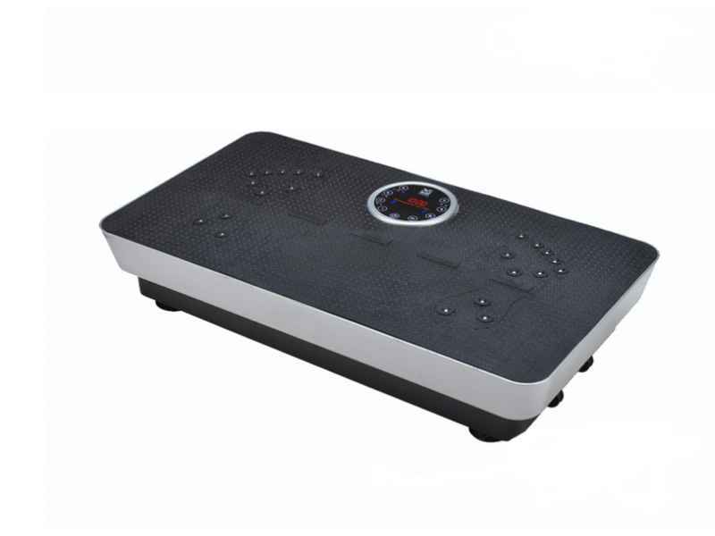 Fitness Body Magnetic Therapy Vibration Plate Music 73cm (Nero-Argento)