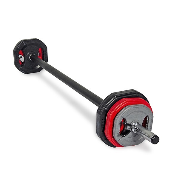 Diamond Set Body Pumps componibile bilanciere 30 mm,set di pesi da 20 kg e molle
