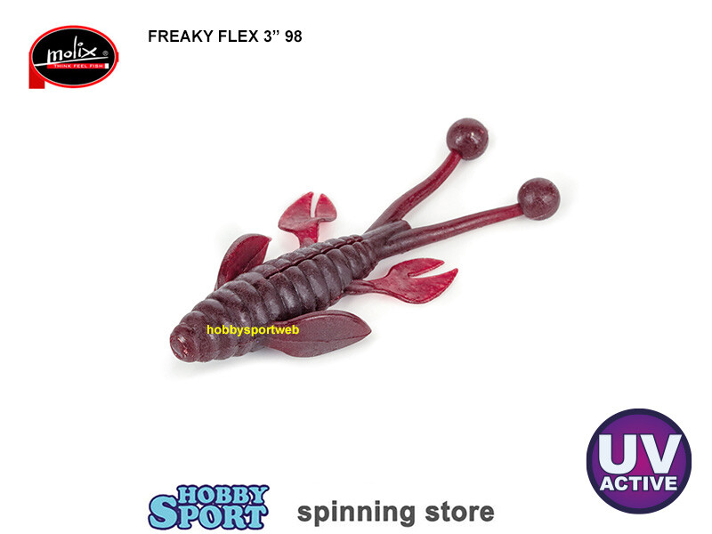 MOLIX FREAKY FLEX 3"  COLORE 98 COLA ULTRA LIGHT SPINNING CONF 6 PZ