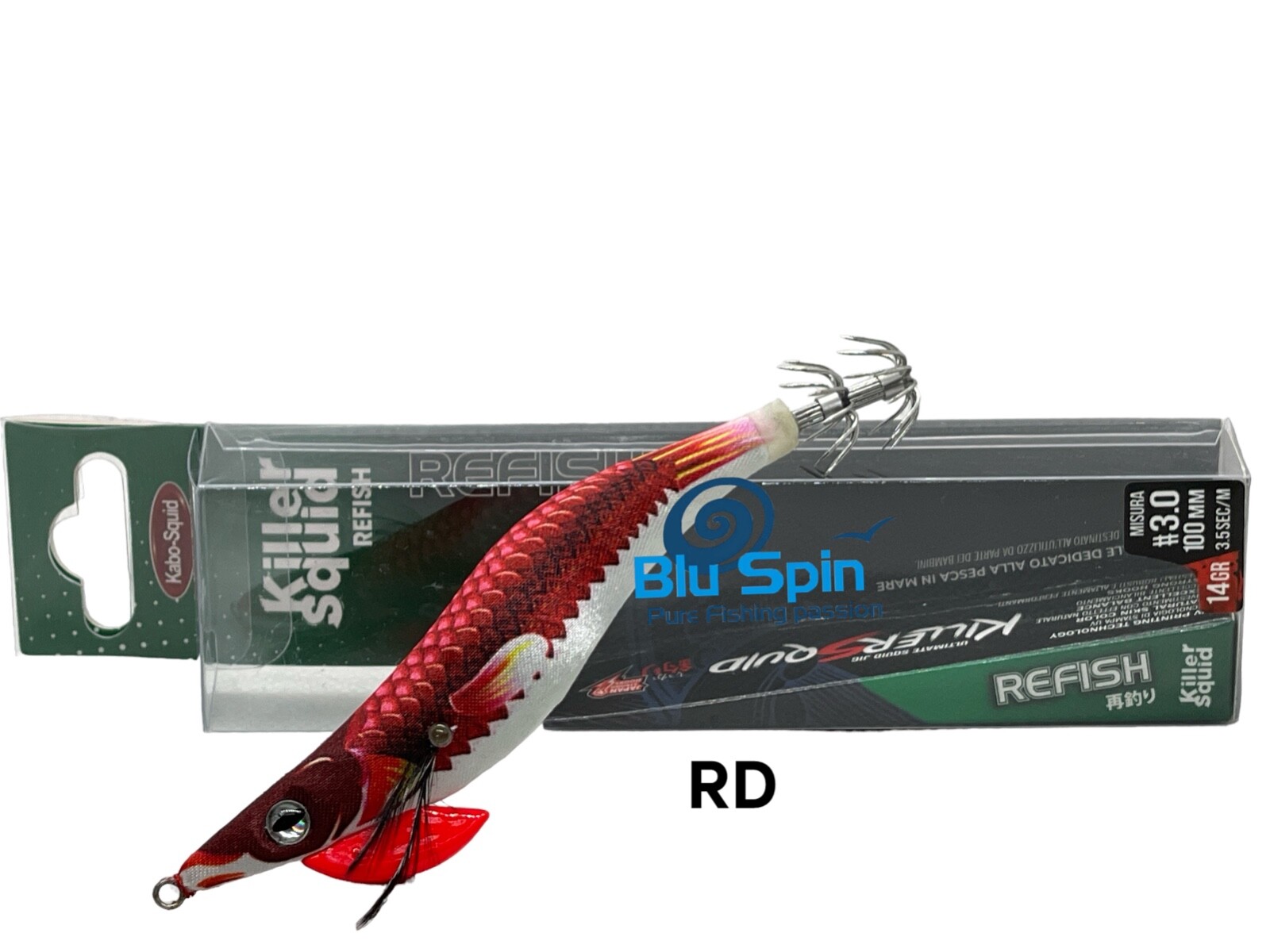 Seppiara Jatsui Kabo Killer Squid Refish Ultimate Jig Egi 3.0 ~ 14g COL. N: RD
