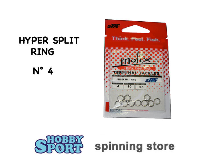 MOLIX HYPER SPLIT RING SIZE  4   SPINNING   25 KG SPINNING