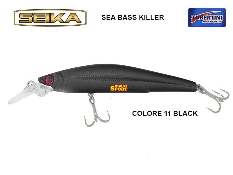 SEIKA SEA BASS KILLER 65 COL. 11 BLACK  FLOATING 4,9 GR MINNOW SPINNING MARE