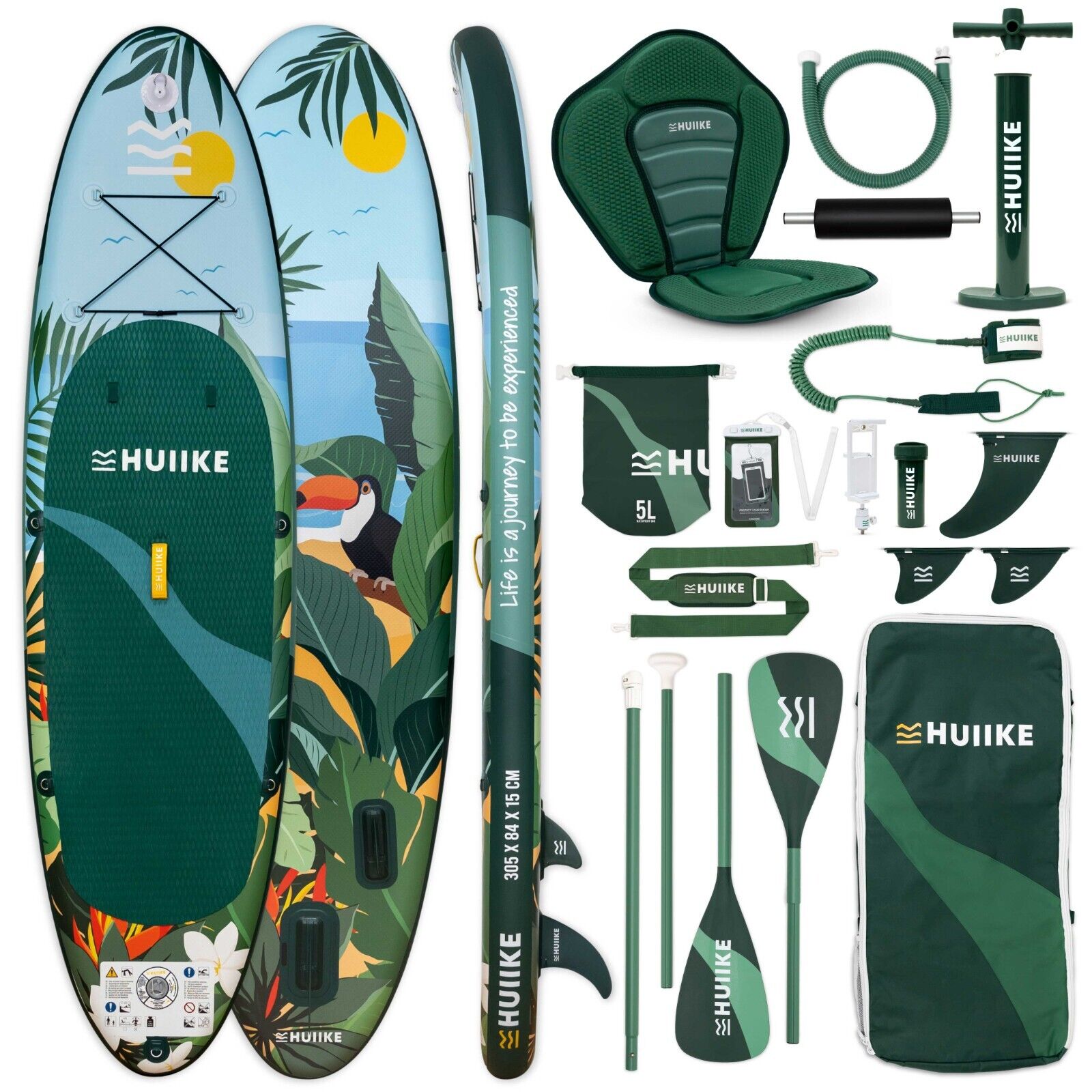 Tavola Sup Gonfiabile Adulti con Accessori Premium, HUIIKE Stand Up Paddle Board