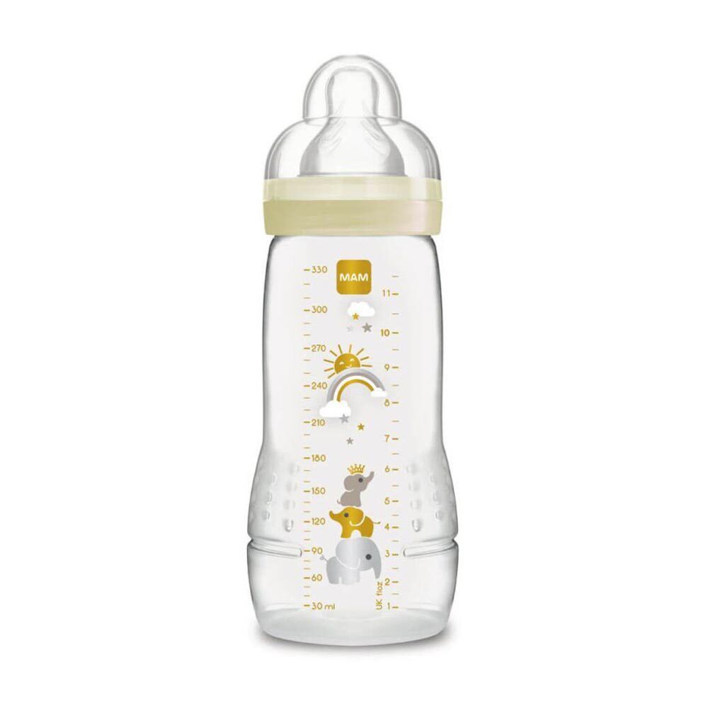 MAM Easy Active Baby Bottle 4+ M Capacità 330ml Biberon Neutro, 1 Pezzo