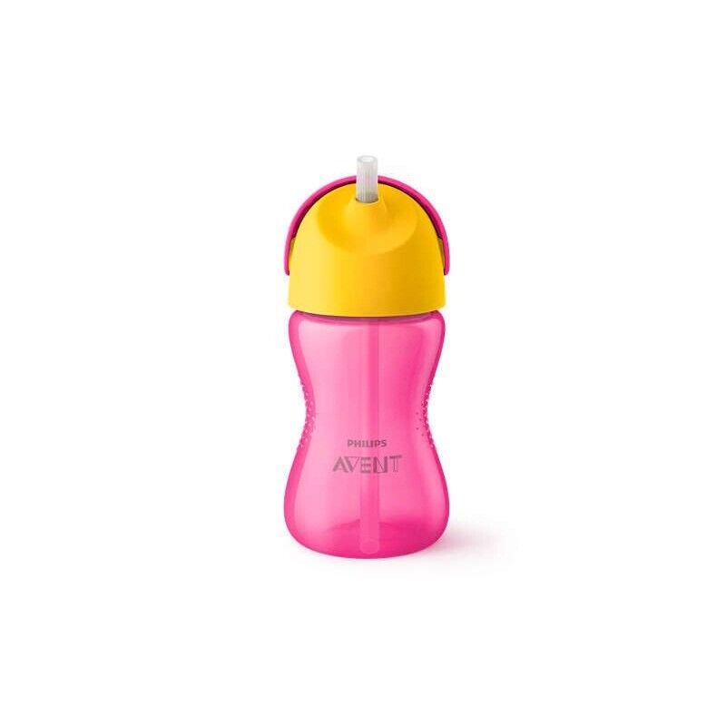 Philips Avent Tazza con cannuccia 12 m+ Rosa, 300 ml