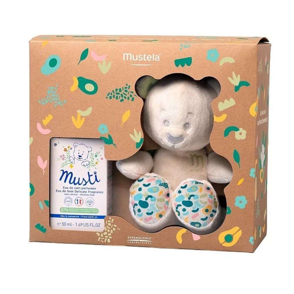 Mustela Cofanetto Mustì Acqua Profumata per Bambini 50ml + Peluche