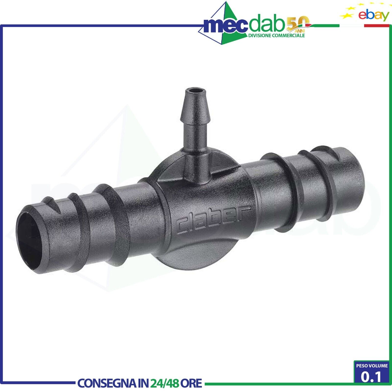 Raccordo Per Tubo Capillare Da 1/2" - 1/4" Per Impianti Di Irrigazione Claber