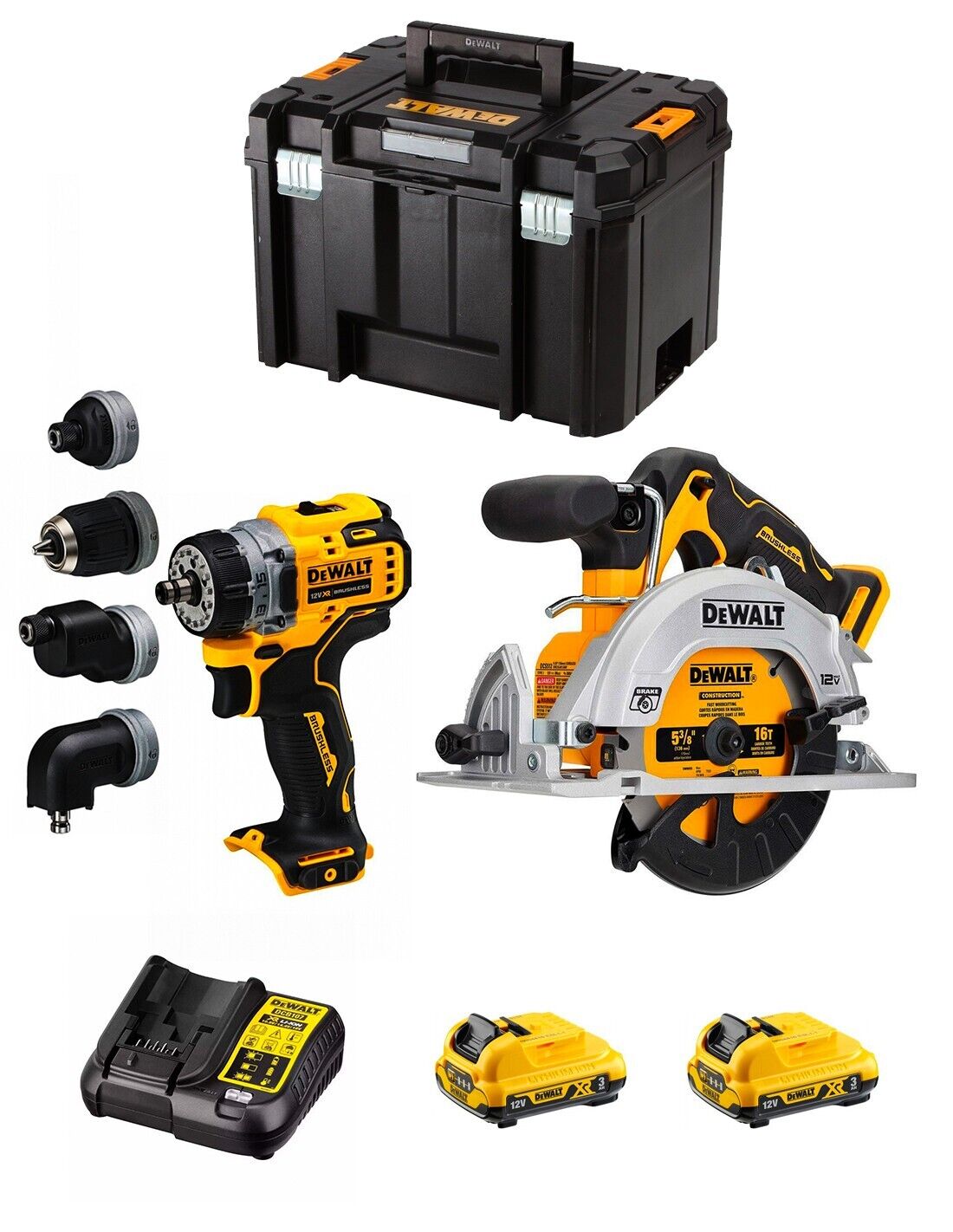 Dewalt  kit d12k207 (dcs512 + dcd703 + 2 x 3,0 ah.. 8435587925392