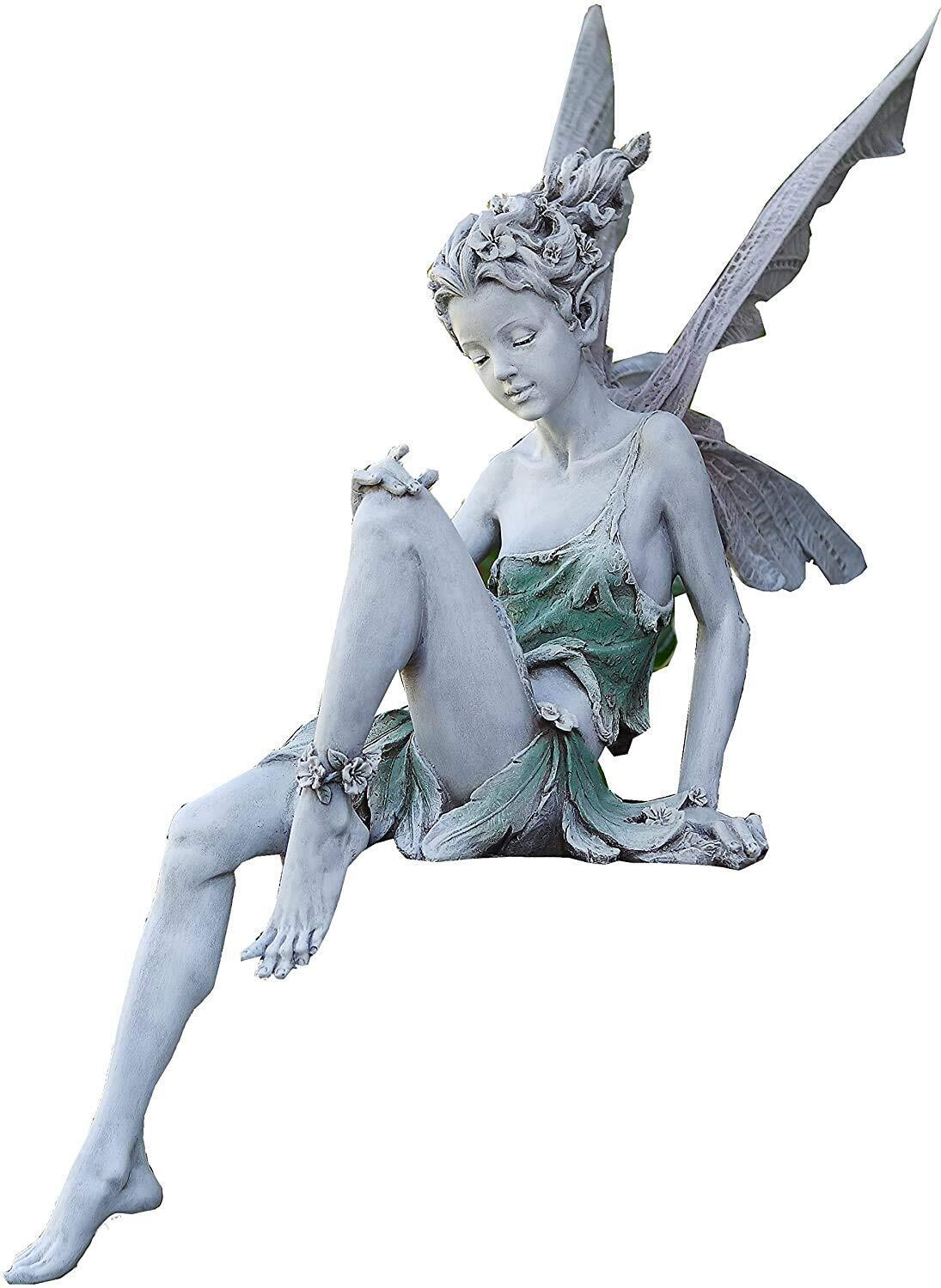 Sitzende Fee Gartendeko Figuren Gartenfiguren für Außen 22cm Höhe Tudor Und T...