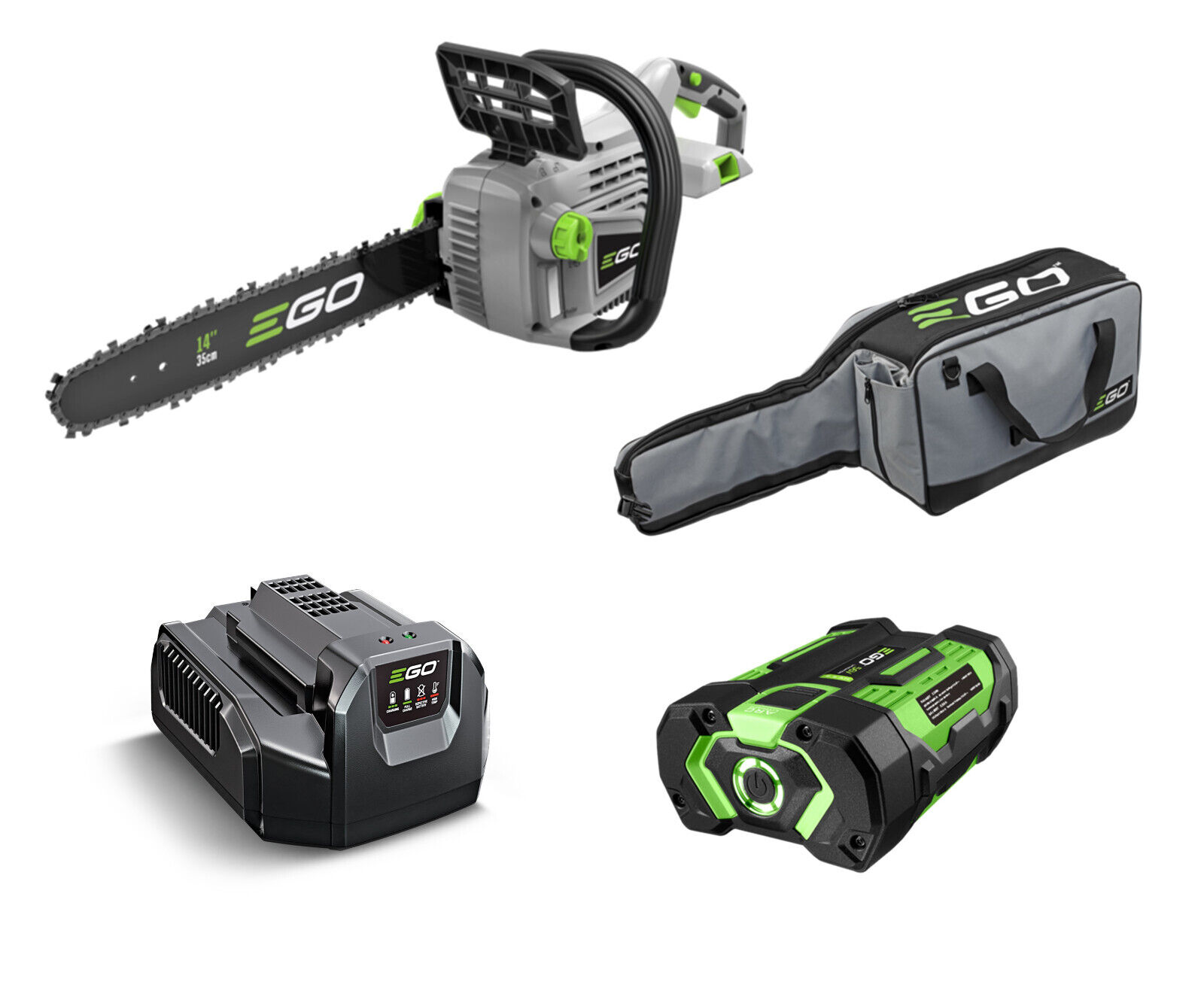 Motosega a Batteria EGO POWER CS1401E a batteria 2,5Ah 56v + caricatore + borsa
