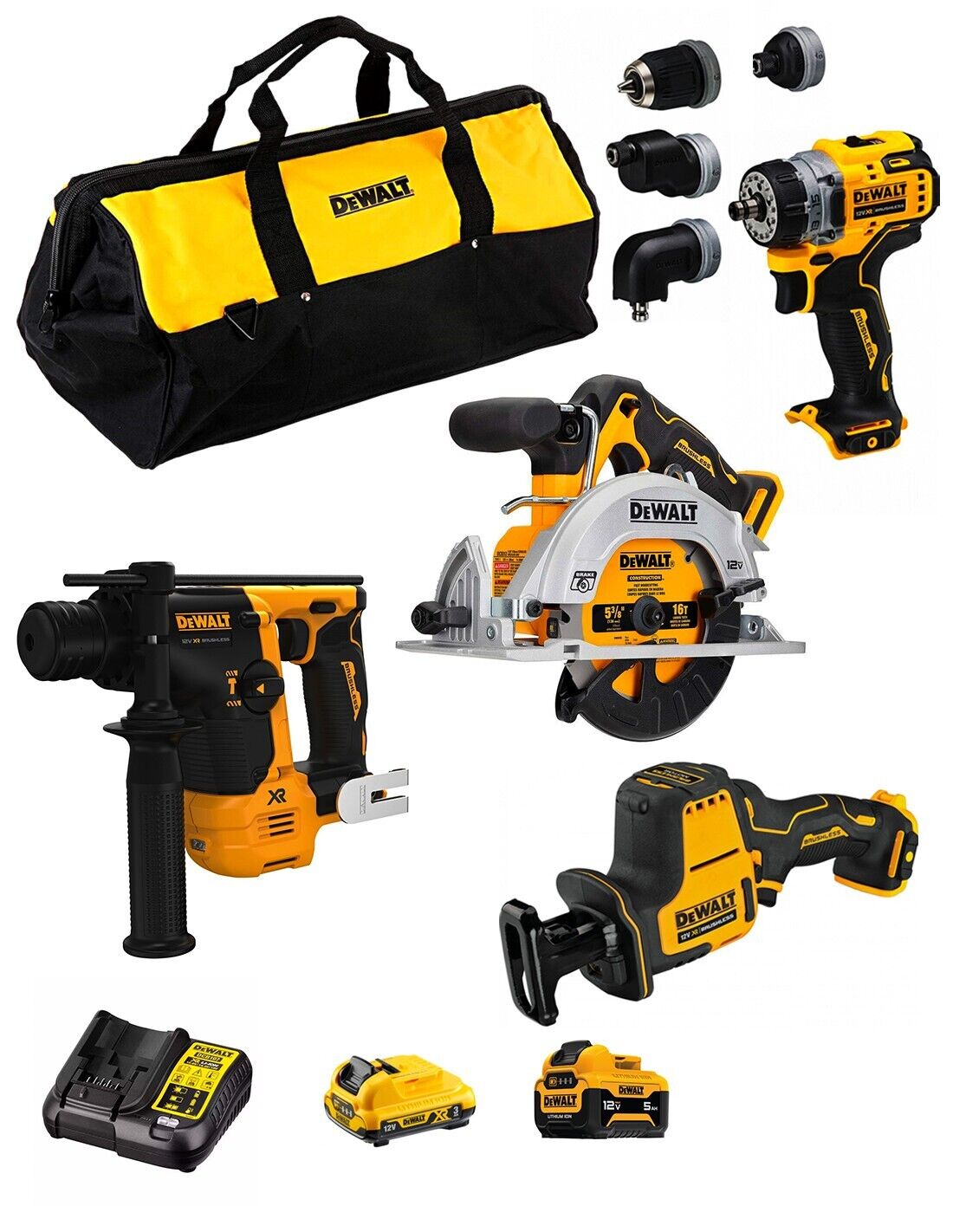 Dewalt  kit d12k401 (dcs512 + dcs312 + dcd703 +.. 8435587925446