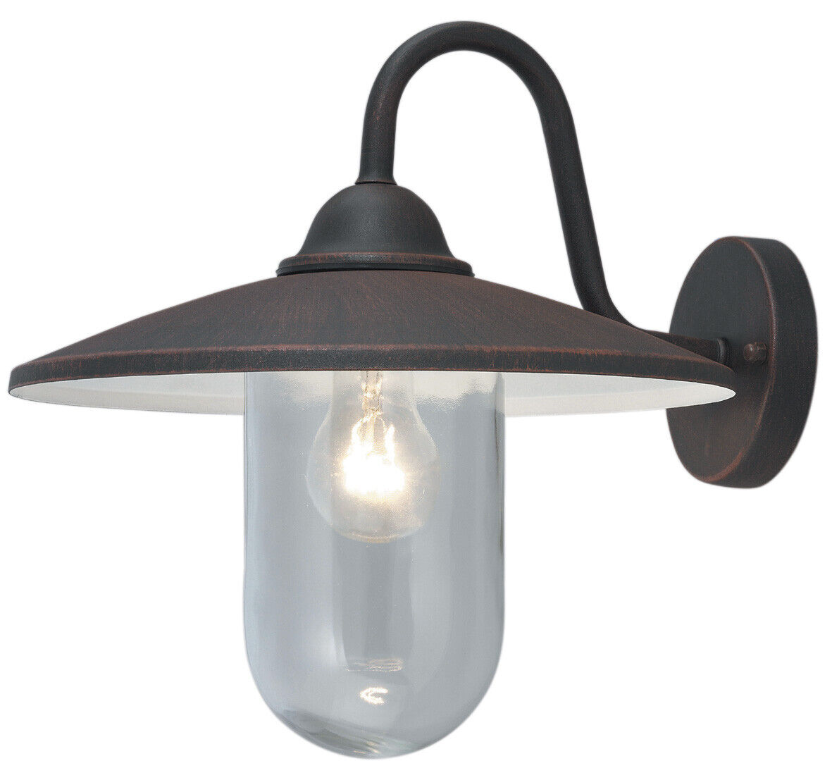 Lanterna a muro da esterno con braccio - in alluminio Nero 36xH35 Cm - Portofino