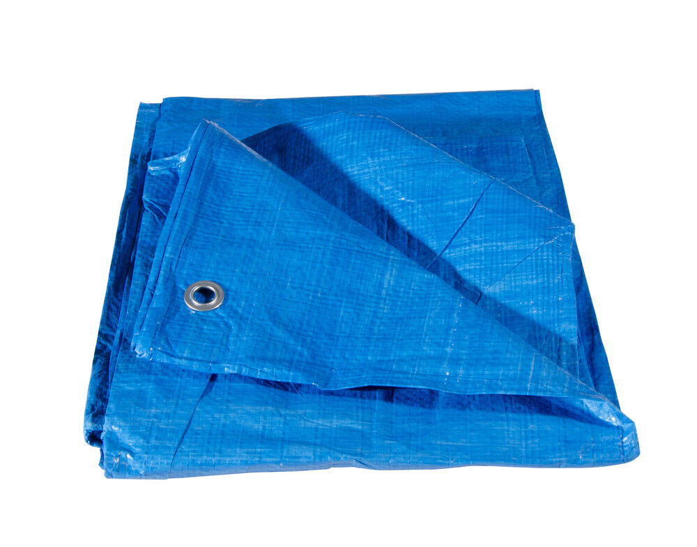 VERDELOOK Telo occhiellato multiuso polietilene 6x8m blu copertura/stoccaggio