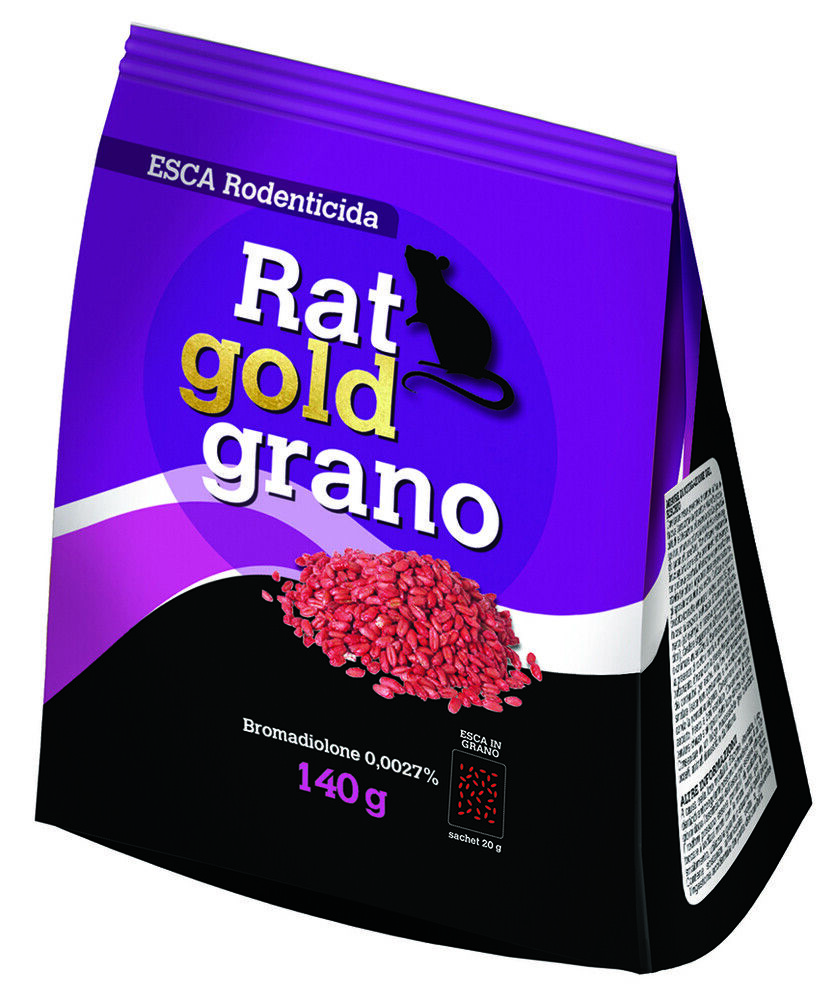 VERDELOOK Veleno per topi e ratti in grano Rat gold rodenticida busta 140gr