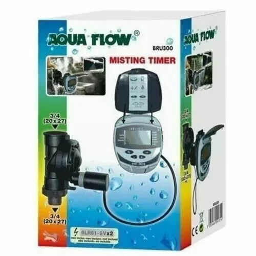 AQUA FLOW TEMPORIZZATORE A REGOLAZIONE DIGITALE BRU300 PER IRRIGAZIONE GIARDINO