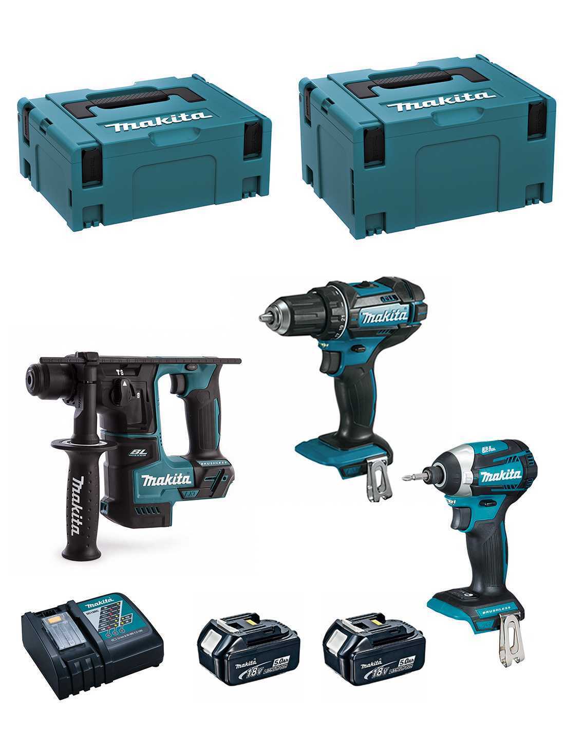 Makita  kit 18v msl3p2 (dhr171 + ddf482 + dtd154 +.. 8435587904014