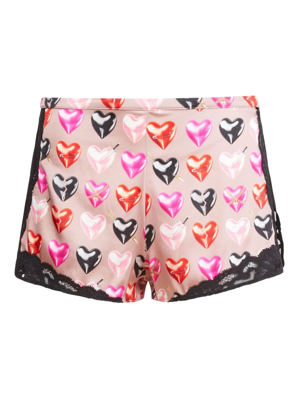 Fleur Du Mal Charlotte lace tap shorts - Rosa