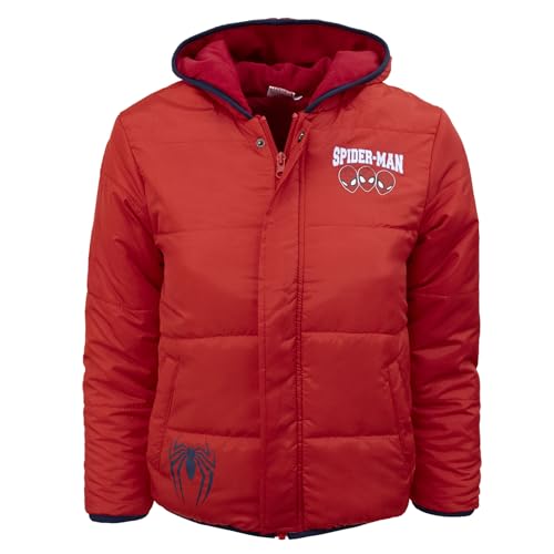 Marvel Spiderman Bambino Giacca Cappuccio (Rosso,4 Anni)