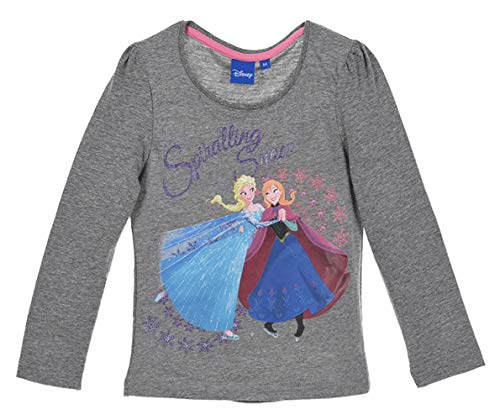 Frozen Maglietta Disney Ufficiale (6 Anni, Grigia)