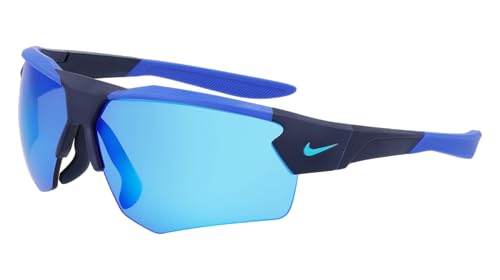 Nike Occhiali Da Sole Cloak Duo Ev24036 410 Matte Obsidian/Blue Mirror 71/09/130 Uomo