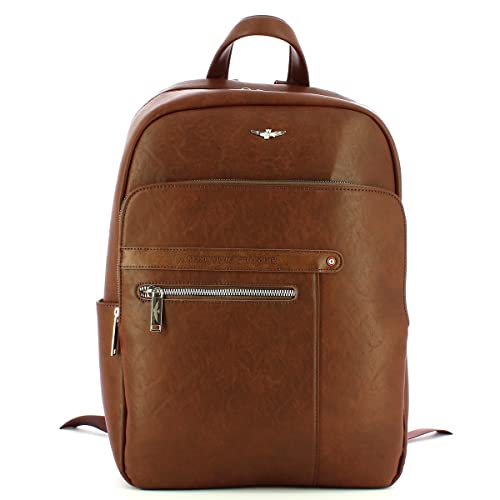 Aeronautica Militare Zaino Pelle Porta Pc 15 Presa Usb Colore Marrone