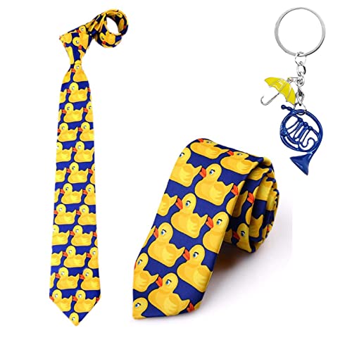 Coeyos Cravatta Ducky Blu E Giallo - Cravatta Anatra Originale (1Pc)