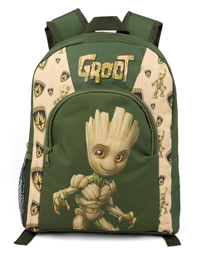 Marvel Groot Zaino Per Bambini | Girls Boys Green Guardiani Della Galassia Personaggio Zaino Bagaglio Borsa Scuola Accessorio Regali Di Merchandising