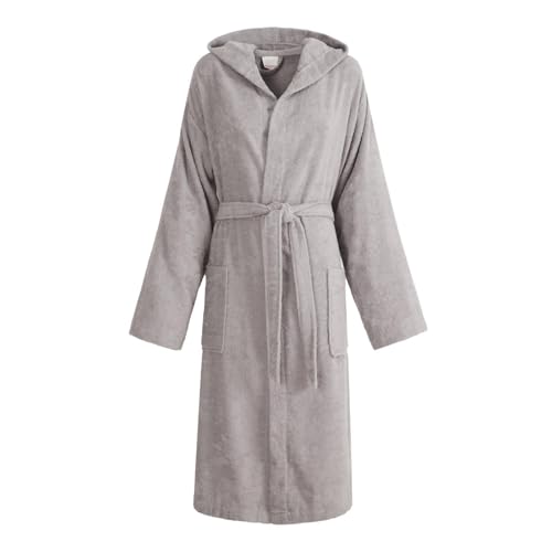 Accappatoio Uomo Donna In Microspugna 100% Cotone 260 Grammi Con Cappuccio E Tasche Journey (It, Testo, Xxl, Regular, Regular, 5-Grigio)
