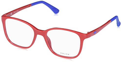 Police Vk117 Occhiali, Brillante Full Red, 52 Bambini E Ragazzi