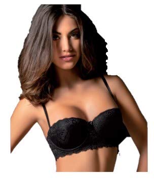 Love&Bra Reggiseno Balconette In Pizzo Con Ferretto Art. Vivienne (2 It 75 Ue 90 F 34 Uk, Nero)