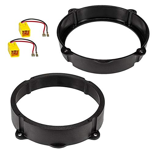 Sound Way Autoradio Altoparlanti Casse Adattatori Con Cavi Compatibile Con Alfa Romeo 147, 159, Lancia Y, Musa, Fiat Idea, Nero