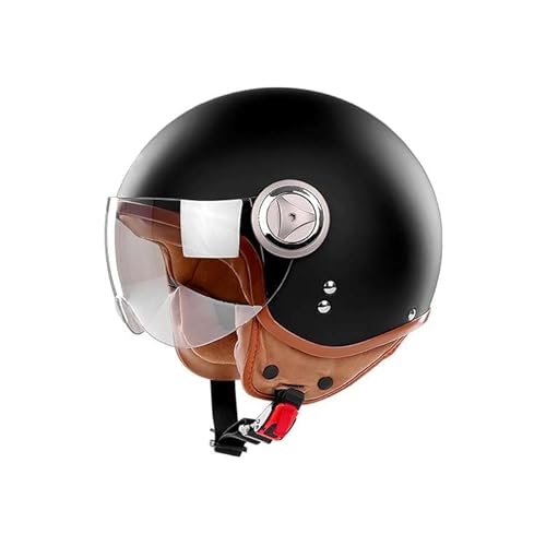 Bosermem Metà Aperto Faccia Casco Del Motociclo Con Occhialoni ,Casco Modulare Scooter,L'Anti-Collisione Protegge La Sicurezza Stradale Degli Utenti(N