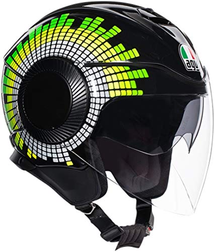 Agv Orbyt Ginza Casco Jet Nero/Verde