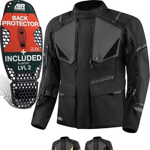 Shima Runner Giacca Moto Uomo 4 Stagioni Airforce Paraschiena Giubbotto Protezioni Giacche Invernale Leggero Motociclista Abbigliamento Protezione Imp