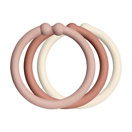 Bibs Loops Confezione Da 12. Privo Di Bpa. Idoneo All'Uso Alimentare. Polipropilene, Blush/Woodchuck/Ivory