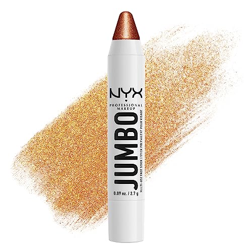 Nyx Professional Makeup Matita Viso Illuminante Multi-Uso, Texture Cremosa, Con Olio Di Jojoba E Finish Brillante, Jumbo Highlighter Stick, Tonalità:
