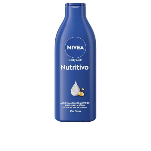 Nivea Body Milk Nutritivo (1 X 250 Ml), Latte Per Il Corpo Che Idrata Per 72 Ore, Crema Idratante Per Il Corpo Con Olio Di Mandorle E Acido Ialuronico