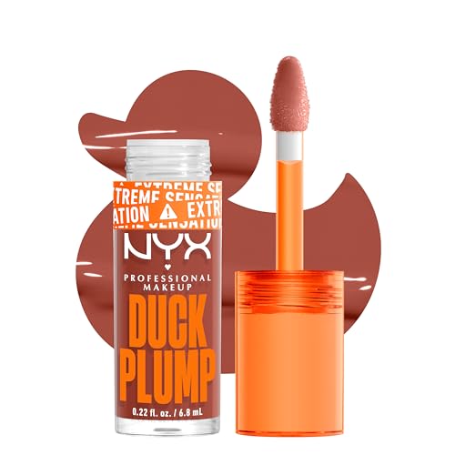 Nyx Professional Makeup Gloss Rimpolpante, Altamente Pigmentato, Volume Immediato E Duraturo, Arricchito Con Zenzero Piccante, Duck Plump, Tonalità: B