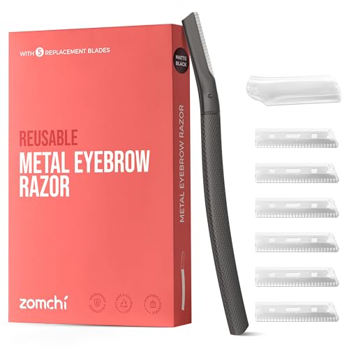 Zomchi Rasoio Per Sopracciglia - Rasoio Viso Donna Con 6 Lamette - Rasoio Per Sopracciglia E Dermaplaning - Per Tagliare E Modellare Le Sopracciglia -