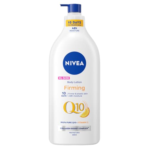 Nivea Latte Corpo Rigidità Q10 48H (1 X 625Ml) — Latte Corpo Idratante Arricchito Con Co-Enzima Q10 & Vitamina C — Crema Idratante Rassodante Per Il C