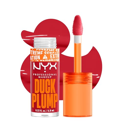 Nyx Professional Makeup Gloss Rimpolpante, Altamente Pigmentato, Volume Immediato E Duraturo, Arricchito Con Zenzero Piccante, Duck Plump, Tonalità: C
