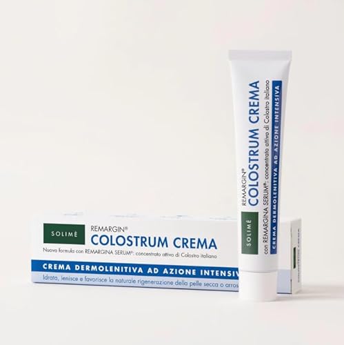 Solimè - Remargin® Colostrum Crema - Crema Nutriente E Rigenerante A Base Di Colostro 100% Italiano, Lenitiva, Idratante E Disarrossante - Nuova Formu
