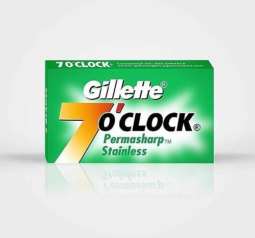 100 Lamette Da Barba Gillette 7 O' Clock Permasharp