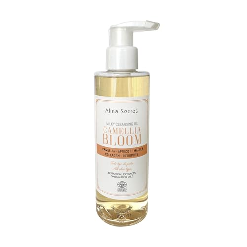 Olio Detergente Viso Camellia Bloom - Olio Struccante Viso Con Collagene Vegano, Redupore Ed Estratti Di Tè Verde, Olio Struccante Tutti I Tipi Di Pel