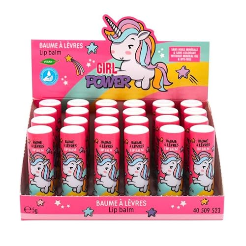 Set 24 Burro Cacao Unicorno Per Bambini Da 5 Gr Gusto Fragola
