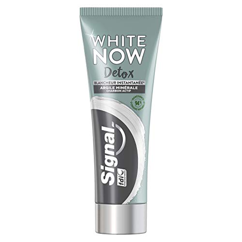 Signal White Now Dentifricio Bianchezza, Detox Argilla & Carbone Attivo, 75 Ml