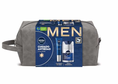 Nivea Men Hyaluron Pack Set Regalo Rutine Cura Del Viso Antietà Uomo Confezione Da Uomo Con Crema Antietà (1 X 50 Ml) E Contorno Occhi (1 X 15 Ml)
