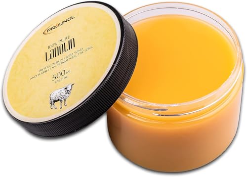 Prounol Lanolina Pura (Lanolin Anidra) 500 Ml 100% Naturale Crema Per Pelle Molto Secca, Ruvida O Screpolata