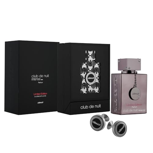 Armaf Club De Nuit Intense Parfum Spray With Cufflinks Collectors Pride Limited Edition For Men, 3.6 Ounce