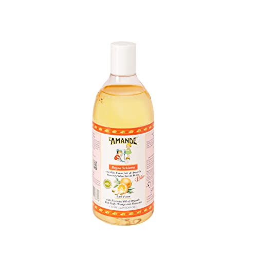 L'Amande - Bagnoschiuma Uomo E Donna Agrumato Con Oli Essenziali Naturali, Docciaschiuma Gel Detergente E Idratante Corpo, Bagno Schiuma Delicato Ad A